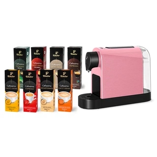 Ekspres ciśnieniowy na kapsułki Tchibo Cafissimo PURE+ (cherry blossom) + 80 kapsułek (zestaw degustacyjny)