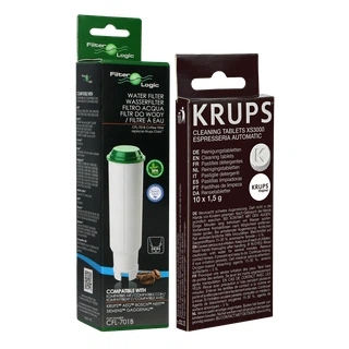 Zestaw do konserwacji ekspresu Krups (filtr FilterLogic CFL-701B + tabletki czyszczące XS3000)