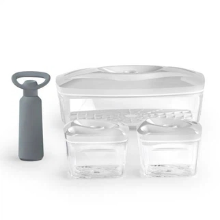 Zestaw pojemników prożniowych do przechowywania żywności DAFI SET3 (biały)