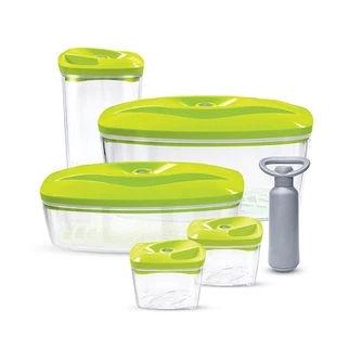 Zestaw pojemników prożniowych do przechowywania żywności DAFI SET5 (zielony)