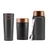Zestaw termos kubek termiczny Vialli Design FUORI (400ml+500ml+750ml) - czarny / rose gold