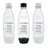 Zestaw butelek do saturatora SodaStream 3x1L (2x biała + 1x czarna)