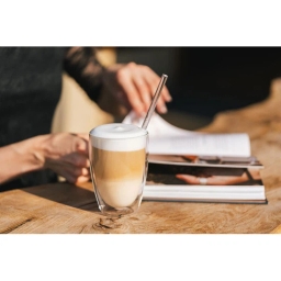 Szklanki termiczne do kawy Vialli Design VITA 350ml (zestaw 6szt.) + słomki szklane 26865 - miniatura 5