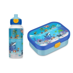 Zestaw śniadaniowy dziecięcy Mepal Campus Tropical Ocean 107410165410 (lunchbox + bidon) - miniatura 1