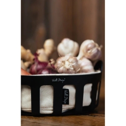 Koszyk na pieczywo z bawełnianym wkładem Vialli Design LIVIO (czarny) 29873 - miniatura 3