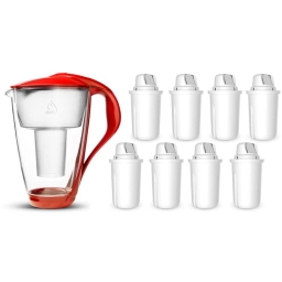 Dzbanek filtrujący Dafi Crystal (czerwony) +8 filtrów Dafi Classic - miniatura 1