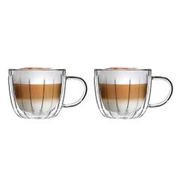 Szklanki termiczne do kawy i herbaty z uchem Vialli Design TULIP 250ml (2szt.) 28784 - miniatura 1