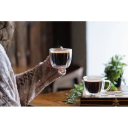 Szklanki termiczne do kawy i herbaty z uchem Vialli Design TULIP 250ml (4szt.) 28784 - miniatura 3