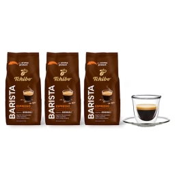 Kawa ziarnista Tchibo Barista Espresso 3kg + szklanka termiczna do espresso ze spodkiem FilterLogic CFL-657 w zestawie - miniatura 1