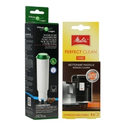 Zestaw do konserwacji ekspresu Melitta (filtr FilterLogic CFL-701B + tabletki czyszczące Melitta 4x1,8g) - miniatura 1