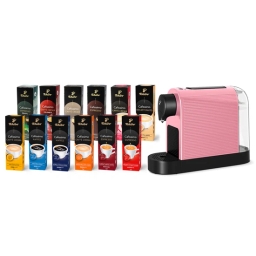 Ekspres ciśnieniowy na kapsułki Tchibo Cafissimo PURE+ (cherry blossom) + 120 kapsułek (zestaw degustacyjny) - miniatura 1