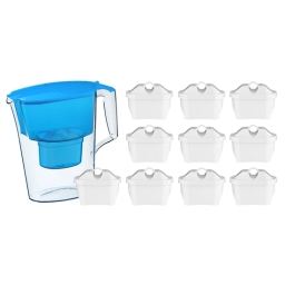 Dzbanek filtrujący Aquaphor Time +10 filtrów Maxfor Plus (niebieski) - miniatura 1