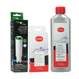 Zestaw do konserwacji ekspresu Nivona (FilterLogic CFL-701B + odkamieniacz Nivona 500ml NIRK703 + tabletki czyszczące NIVONA NIRT701) - miniatura 1