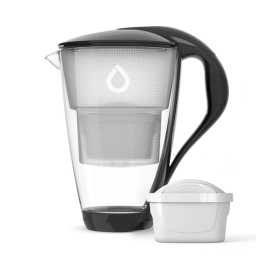 Dzbanek filtrujący szklany Dafi Crystal LED +1 filtr UNIMAX (czarny) - miniatura 1