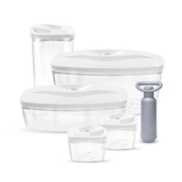 Zestaw pojemników prożniowych do przechowywania żywności DAFI SET5 (biały) - miniatura 8
