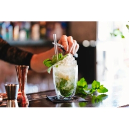 Szklanki termiczne do kawy Vialli Design VITA 350ml (zestaw 6szt.) + słomki szklane 26865 - miniatura 3