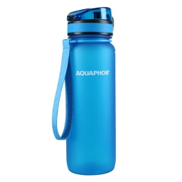 Butelka filtrująca wodę Aquaphor City 800ml (niebieska) + opakowanie filtrów - miniatura 2