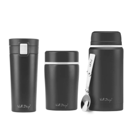 Zestaw termos kubek termiczny Vialli Design FUORI (400ml+500ml+750ml) - grafitowy - miniatura 1
