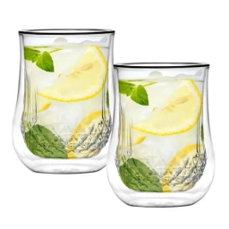 Szklanki termiczne do kawy i herbaty Vialli Design DIAMANTE 300ml (2szt.) 25844 - miniatura 2