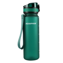 Butelka filtrująca wodę Aquaphor City 500ml (butelkowa zieleń) + opakowanie filtrów - miniatura 2
