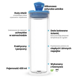 Kubek termiczny dla dzieci termos na herbatę kawę Dafi SELF 430 ml W1 - miniatura 2