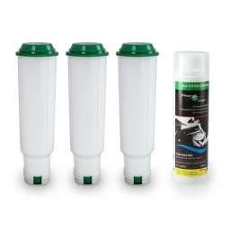 Filtr wody FilterLogic CFL-701B do ekspresu Krups (3szt.) + płyn do czyszczenia systemu mleka 500ml GRATIS - miniatura 1