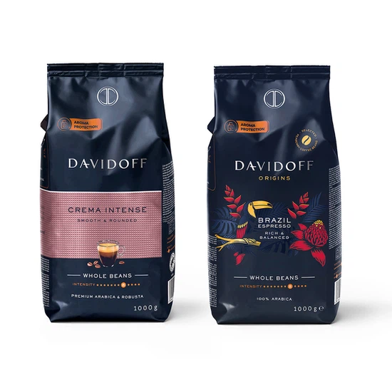Kawa ziarnista Davidoff Cafe Creme Intense + Brazil, zestaw 2 kg - miniatura 1