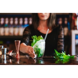 Szklanki termiczne do kawy Vialli Design VITA 350ml (zestaw 6szt.) + słomki szklane 26865 - miniatura 4