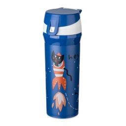 Zestaw śniadaniowy dla dzieci duży Koziol SPACE (lunchbox + lunchbox mini + snackpot + butelka bidon na wodę 500ml) - miniatura 5