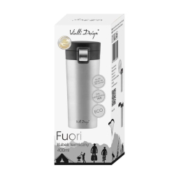 Kubek termiczny do kawy i herbaty Vialli Design FUORI 400ml (stalowy) 28029 - miniatura 4