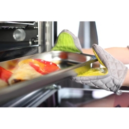 Rękawica kuchenna silikonowa bawełniana Vialli Design LIVIO 20764 (szaro-żółta) - miniatura 2