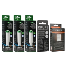 Zestaw do konserwacji ekspresu Krups (3x filtr CFL-701B + tabletki XS3000 + odkamieniacz F054) - miniatura 1