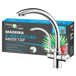 Bateria kuchenna trojdrożna kran FilterLogic Madeira (chromowana) - miniatura 2