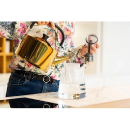 Czajnik z gwizdkiem Vialli Design DIAMANTE 1,5L (złoty, polerowany) 29187 - miniatura 2