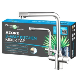 Bateria kuchenna trojdrożna kran FilterLogic Azore (chromowana) - miniatura 2