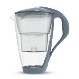 Dzbanek filtrujący szklany Dafi Crystal LED +10 filtrów UNIMAX (stalowy) - miniatura 2