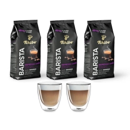 Kawa ziarnista Tchibo Barista Espresso Dark 3kg + szklanki termiczne do cappuccino FilterLogic CFL-660 w zestawie - miniatura 1