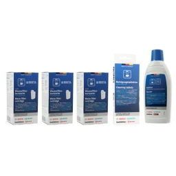 Zestaw do konserwacji ekspresu Bosch Siemens: 3x filtr Intenza TCZ7003 17000705 + tabletki czyszczące 312504 + odkamieniacz 500ml 311968 - miniatura 1