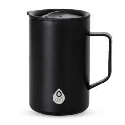 Kubek termiczny do kawy i herbaty Dafi 330ml z uchwytem (czarny) - miniatura 1