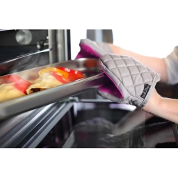 Rękawica kuchenna silikonowa bawełniana Vialli Design LIVIO 20740 (szaro-różowa) - miniatura 2