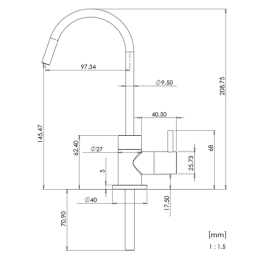 System filtrujący wodę kranową Dafi Flow Comfort DC10 z baterią ALTO (chrom) - miniatura 3