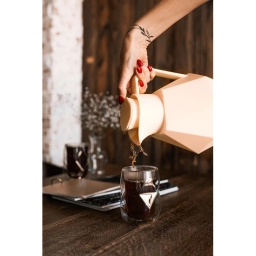 Termos z wkładem szklanym Vialli Design GEO 1L (kremowy) 27480 - miniatura 3