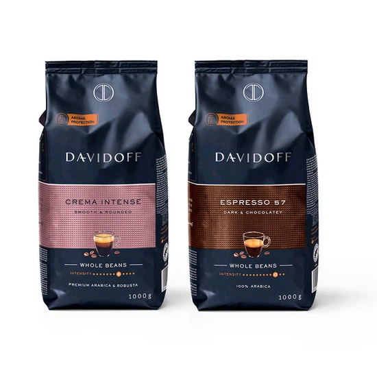 Kawa ziarnista Davidoff Cafe Creme Intense + Espresso 57, zestaw 2 kg - miniatura 1