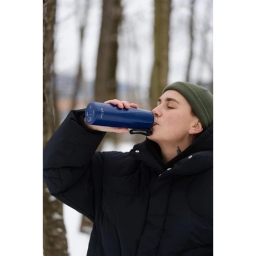 Butelka termiczna Vialli Design FUORI 500ml z uchwytem 12/24h (granatowa) - miniatura 5