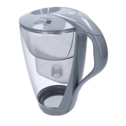 Dzbanek filtrujący szklany Dafi Crystal LED +10 filtrów UNIMAX (stalowy) - miniatura 3