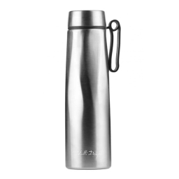 Butelka termiczna Vialli Design FUORI 500ml z uchwytem 12/24h (stalowa matowa) - miniatura 1