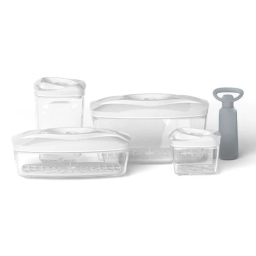 Zestaw pojemników prożniowych do przechowywania żywności DAFI SET4 (biały) - miniatura 1