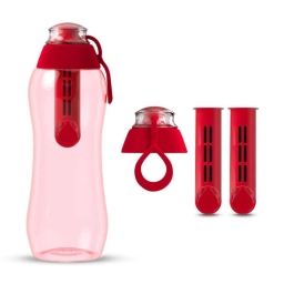 Butelka filtrująca DAFI 0,3L +3 filtry (czerwona) - miniatura 1