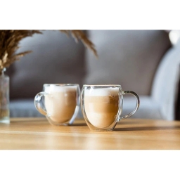 Szklanki termiczne do kawy z uszkiem Vialli Design NOA 250ml (4szt.) 29767 - miniatura 3
