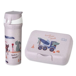 Zestaw śniadaniowy Koziol TRUCKS (lunchbox Candy L + butelka bidon na wodę 500ml) - miniatura 1